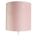 Romantická stojací lampa bílá s růžovým odstínem 40 cm - Simplo