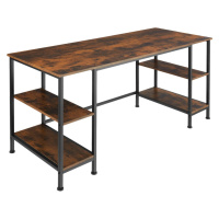 tectake 404346 počítačový stůl stoke 137x55x75cm - Industriální dřevo tmavé, rustikální - Indust