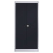 mauser Ocelová skříň s otočnými dveřmi, 4 police, h 420 mm, bílá hliníková / antracitově šedá, o