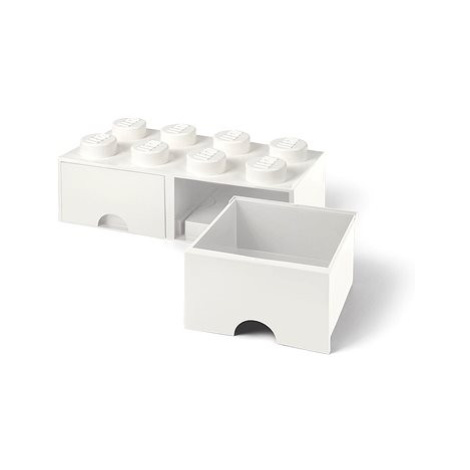 LEGO Úložný box 8 s šuplíky - bílá