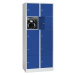 Wolf Šatnový systém s uzamykatelnými boxy, 10 polic, šířka police 400 mm, hořcově modrá / světle