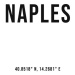 Fototapeta Naples simple coordinates, (96 x 128 cm)
