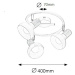 Rabalux bodové svítidlo Holly E14 3x MAX 40W bílá 5946