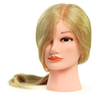 ​BraveHead 9867 Female Long Blonde - cvičná hlava, 100% lidské vlasy, 45-50 cm