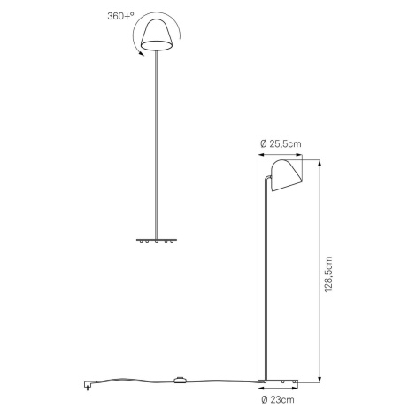 NYTA Nyta Tilt S Floor stojací lampa nerez ocel černá