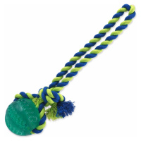 Hračka Dog Fantasy DENTAL MINT míč házecí s provazem zelená 7x30cm