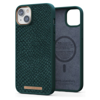 NJORD Salmon Leather Magsafe Case iPhone 14 Plus Green