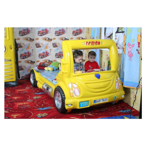 Dětská auto postel Truck žlutá