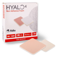 HYALO4 NON ADHESIVE FOAM 10 X 10 CM NEADHEZIVNÍ PĚNOVÉ KRYTÍ URČENÉ K ABSORPCI EXSUDÁT