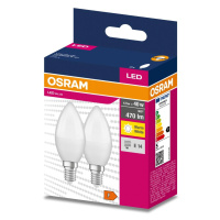 2PAK LED žárovka E14 B35 4,9W = 40W 470lm 2700K Teplá 220° OSRAM VALUE