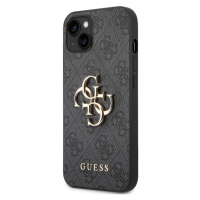 Guess PU 4G Metal Logo kryt iPhone 14 šedý