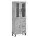 vidaXL Skříň highboard betonově šedá 69,5x34x180 cm kompozitní dřevo