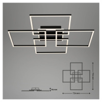 Briloner Stropní svítidlo LED Frame S, 72,4x72,4 cm, černé