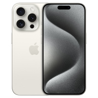 Apple iPhone 15 Pro, 256GB, White Titanium - MTV43SX/A