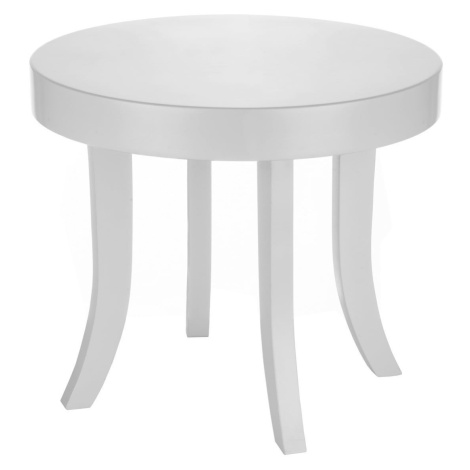 Somebunny Dětský kulatý stůl bílé nožičky - Bílá, 47 cm