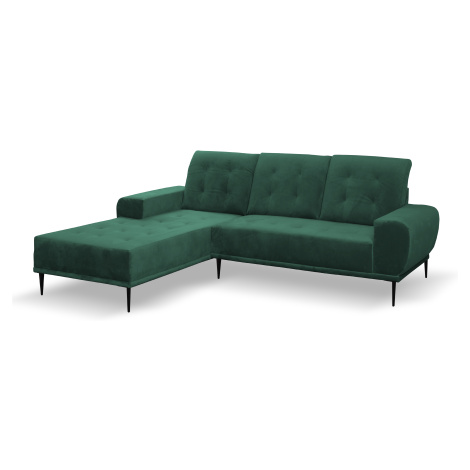 GAB Rohová sedačka RAPIDO, 256 cm Roh sedačky: Levý roh, Barva látky: Zelená (Tiffany 10) GAB nábytek