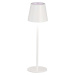 Bílá LED stolní lampa s kovovým stínidlem (výška 36,5 cm) Viletto – Fischer & Honsel