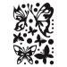 58509 3D Samolepicí pěnová dekorace na zeď Crearreda černí motýli, velikost 70 x 47 cm