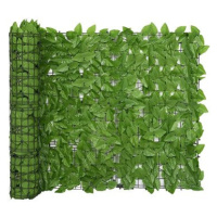 SHUMEE Balkónová zástěna se zelenými listy 600 × 100 cm