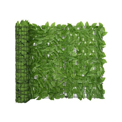 SHUMEE Balkónová zástěna se zelenými listy 600 × 100 cm