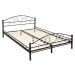 tectake 404515 kovová postel dvoulůžková romance včetně lamelových roštů - bílá/bílá - bílá/bílá
