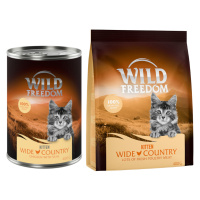 Wild Freedom 12 x 400 g + granule 400 g za skvělou cenu - Wide Country - telecí a kuřecí + Kitte