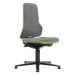 bimos Pracovní otočná židle NEON, patky, synchronní mechanika, Supertec, zelený flexibilní pás