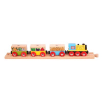 Bigjigs Rail vláček - Nákladní vlak se zeleninou