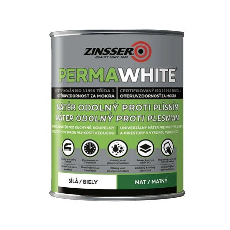 ZINSSER Bílá protiplísňová barva na stěny Perma-White, 1 l