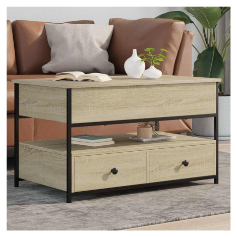 vidaXL Konferenční stolek dub sonoma 85 x 50 x 50 cm kompozit a kov