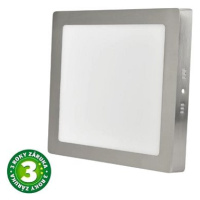 Avide přisazený LED panel 12W denní čtvercový matný chrom