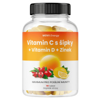 MOVit Energy Vitamin C 1200 mg s šípky + Vitamin D + Zinek PREMIUM 90 tablet