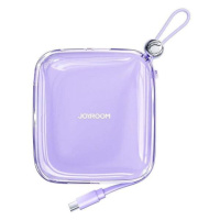 Joyroom Jelly Series JR-L002 powerbanka 10000mAh 22,5W se zabudovaným kabelem USB-C Fialová