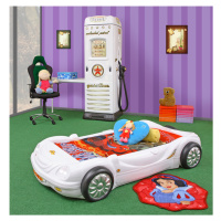 Dětská auto postel BOBO bílá