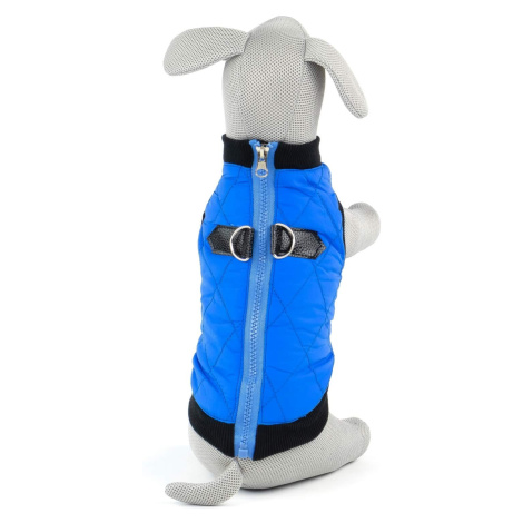 Vsepropejska Quilt prošitá bunda pro psa na zip Barva: Modrá, Délka zad (cm): 43, Obvod hrudníku