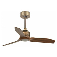 FARO JUST FAN XS, starozlatá/dřevo, stropní ventilátor 81cm