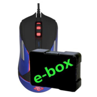 Myš drátová USB, E-blue Auroza Gaming V2, černá, optická, 5000DPI, e-box