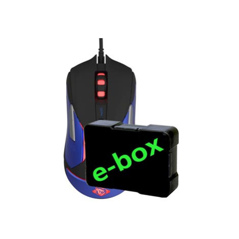 Myš drátová USB, E-blue Auroza Gaming V2, černá, optická, 5000DPI, e-box