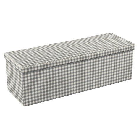 Dekoria Čalouněná skříň, šedo - bílá střední kostka, 90 x 40 x 40 cm, Quadro, 136-11