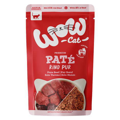 WOW Cat Adult 12 × 125 g - čisté hovězí