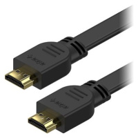 AlzaPower Flat HDMI 1.4 High Speed 4K 1.5m černý
