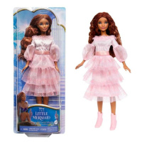 Mattel disney princess malá mořská víla ariel v růžových šatech, hpd90