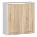 Koupelnová závěsná skříňka FIN W60 2D-bílá/sonoma