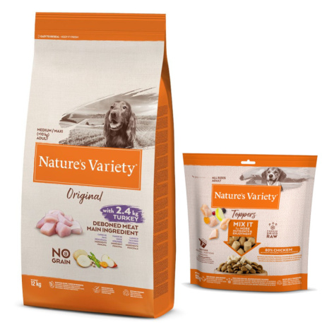 Nature's Variety granule + Nature's Variety Freeze Dried Toppers zdarma - Original No Grain Medi Nature’s Variety