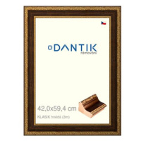 DANTIK rámeček 42 × 59,4, KLASIK hnědý plexi čiré