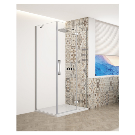 GELCO TRINITY CHROM obdélníkový kout 800x900 pravý, čiré sklo, GT5690-80CR-CH GT5690-80CR-CH