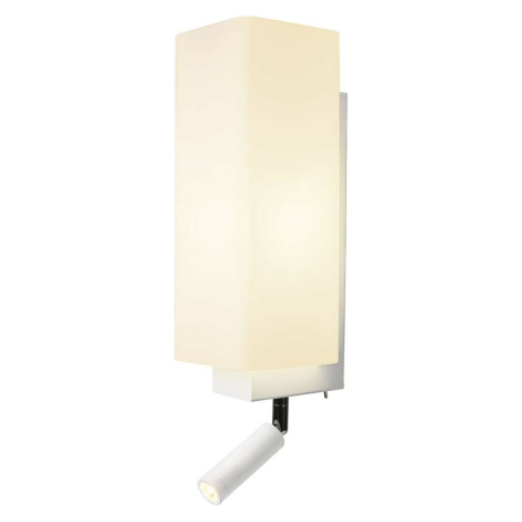 SLV BIG WHITE QUADRASS SPOT Indoor nástěnné svítidlo s LED Spotem a objímkou E27, bílé 1003429