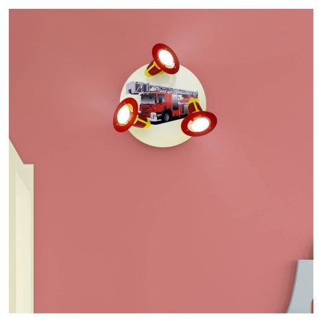 Elobra Nástěnné světlo hasičské auto červenožlutá 3zdroje