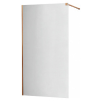 MEXEN/S KIOTO Sprchová zástěna WALK-IN 100x200 cm 8 mm, růžové zlato, zrcadlové sklo 800-100-101