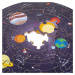 Bigjigs Toys Kulaté podlahové puzzle SOLAR fialové